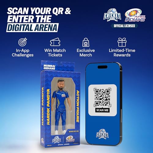 Image of Action Figure, 7 Inch Hardik Pandya | IPL Edition, 360 Rotatable Head, For Fans & Collectors