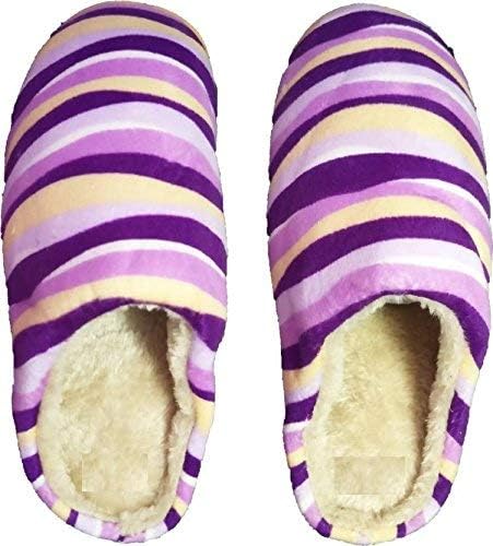 Samkit Women's Multicolour Warm Winter Slipper Socks with Hard Rubber Sole - 6