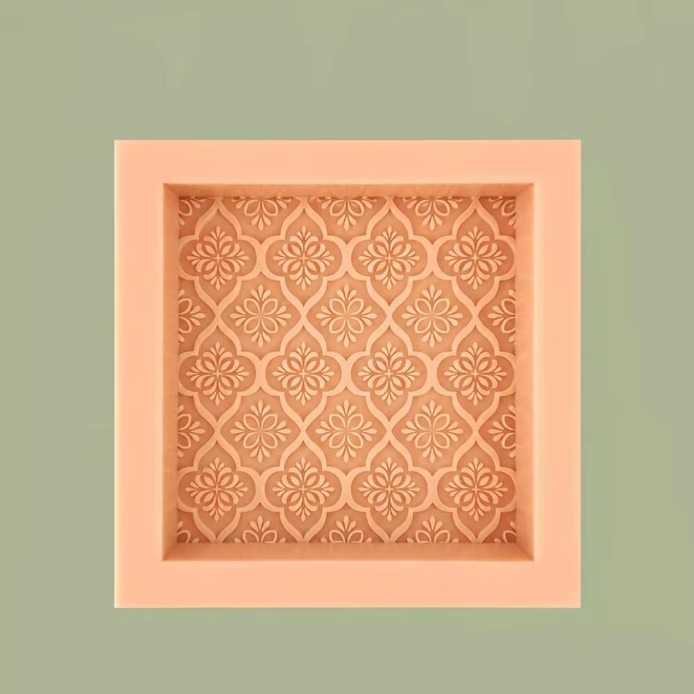 Stampo in silicone per sapone, stampo quadrato per sapone, candele, gesso, resina, stampo flessibile antiaderente.