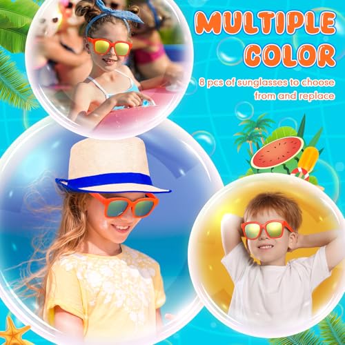 8 Pack Kids Sunglasses Bulk Sunglasses Party Favors for Boys and Girls for Summer Beach Outdoor Activities4