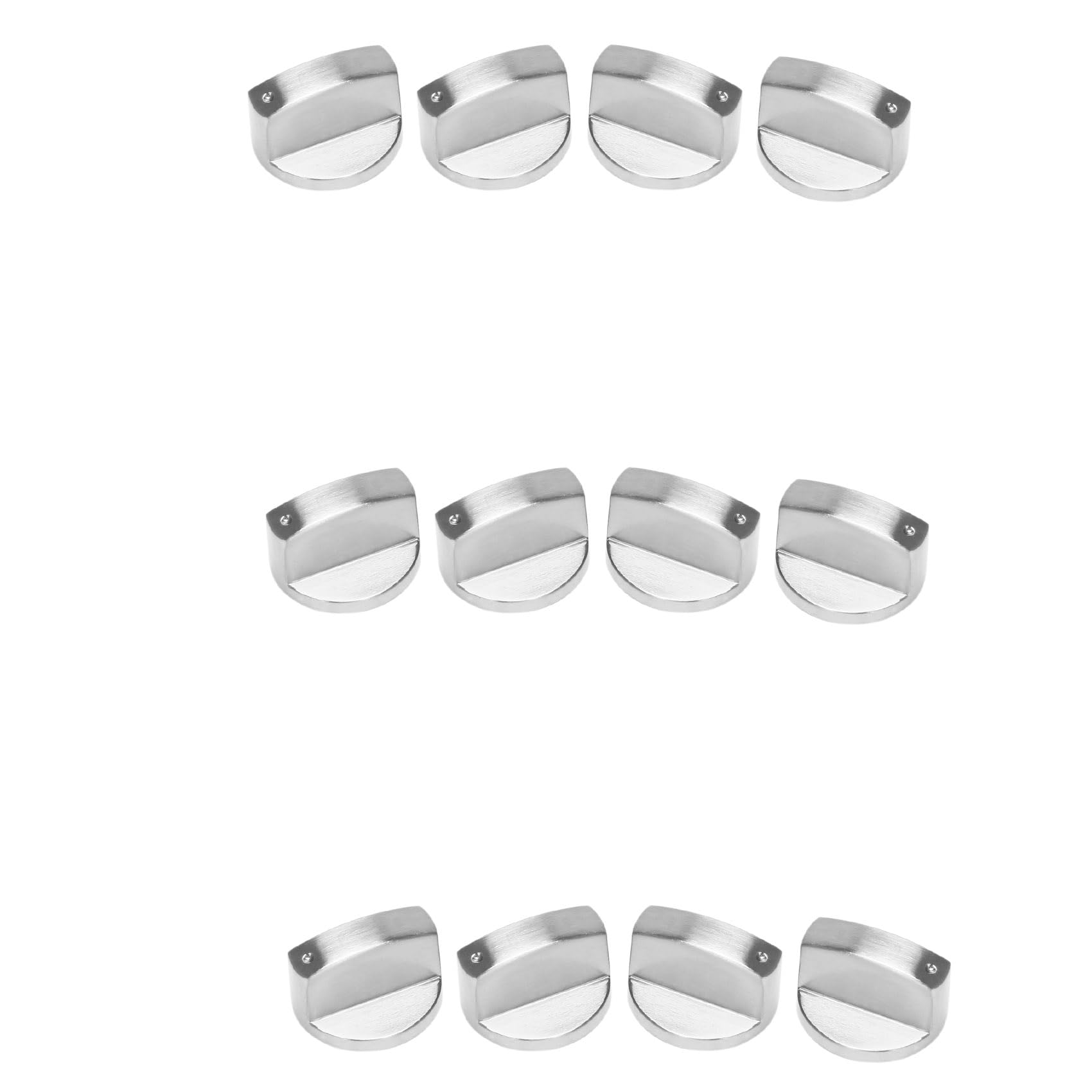 Jnchdghwa Chrome 12 Pieces Knob Stove Gas Cooker Knobs Metal Gas Cooker Knob Gas Cooker Control Metal Stove Knobs For The Kitchen 6Mm