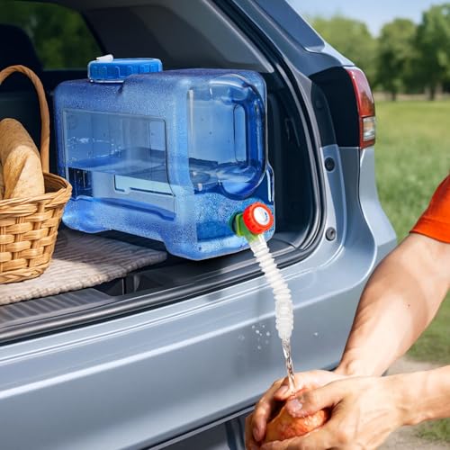 ZOOFOX Contenedor de Agua de 3.17 Galones con Grifo, Envase de Agua Portátil, Tanque de Agua para Emergencias sin Fugas para Senderismo, Camping y Picnic al Aire Libre miniatura 6