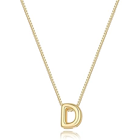 Dainty Personalized Gold Initial Necklace for Women