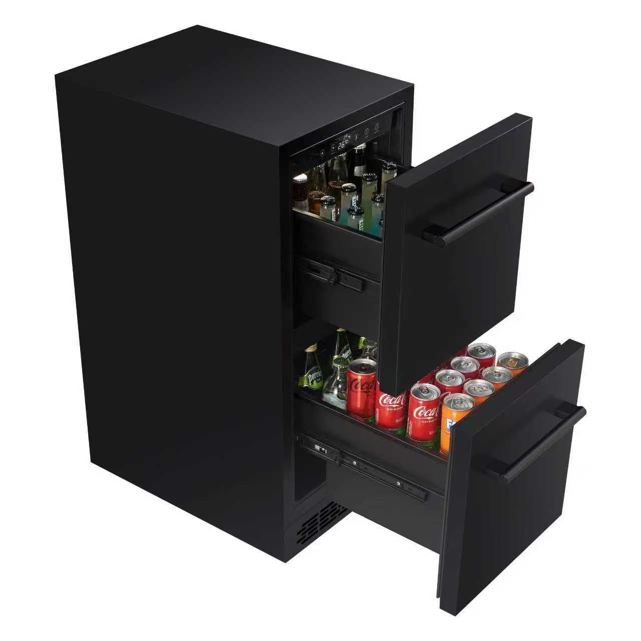 Vesgolden 15 inch Double Drawer drawer refrigerator under counter Beverage Refrigerator, Indoor/Outdoor Fridge for Patio, Kitchen & Bar, Weatherproof | Fridge.com
