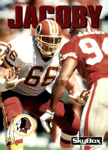 1992 SkyBox Impact Football #80 Joe Jacoby Washington Redskins Official NFL Trading Card (Stock Photo Shown, Near Mint or Better Condition)