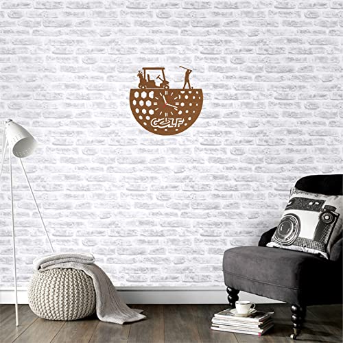 Lovelygift4You Absolutely Unique Gift Wooden Wall Clock Sports Golf Christmas For Men Women Dad Grandpa Girls Him Her Husband Kids Boys Golfers Home Decor Art Decorations Birthday #TOP1