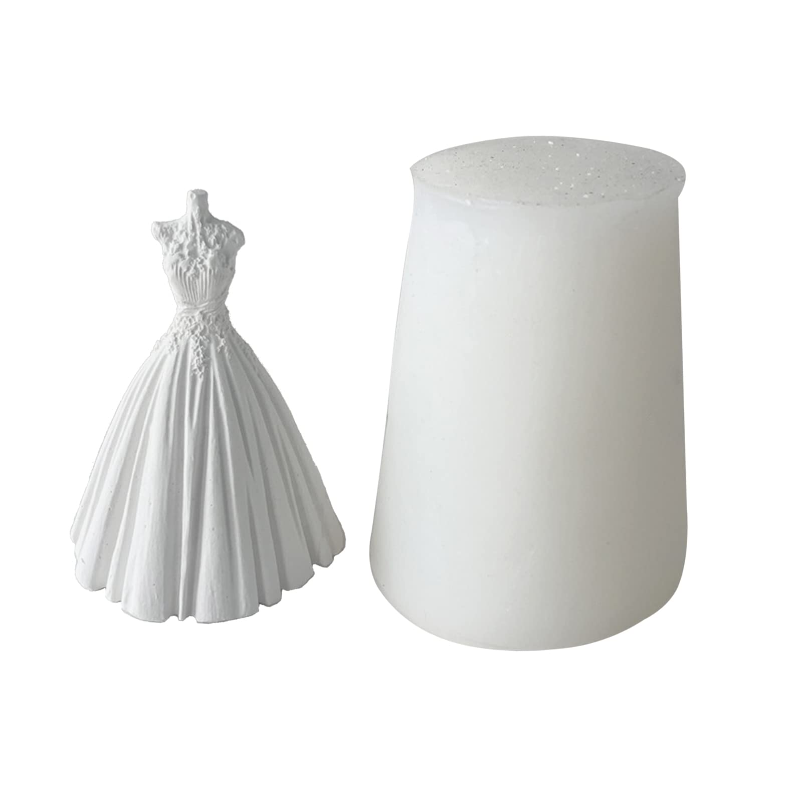 X-Institute 3D Bride Dress Silicone Mold Wedding Dress Resin Casting Mold for Epoxy Fondant Wedding Decorations