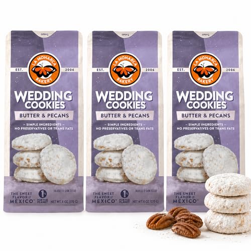 Mexican Wedding Cookies, 6 Ounce (Pack of 3), Buttery Cookies