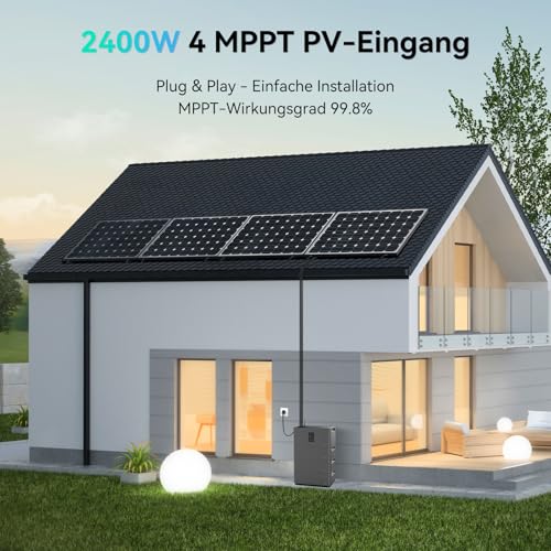 Marstek Jupiter C Plus - |56kWh Balkonkraftwerk mit Speicher | 4 MPPT 2400W Solareingang | 10.24kWh Kapazität | IP65 | 6