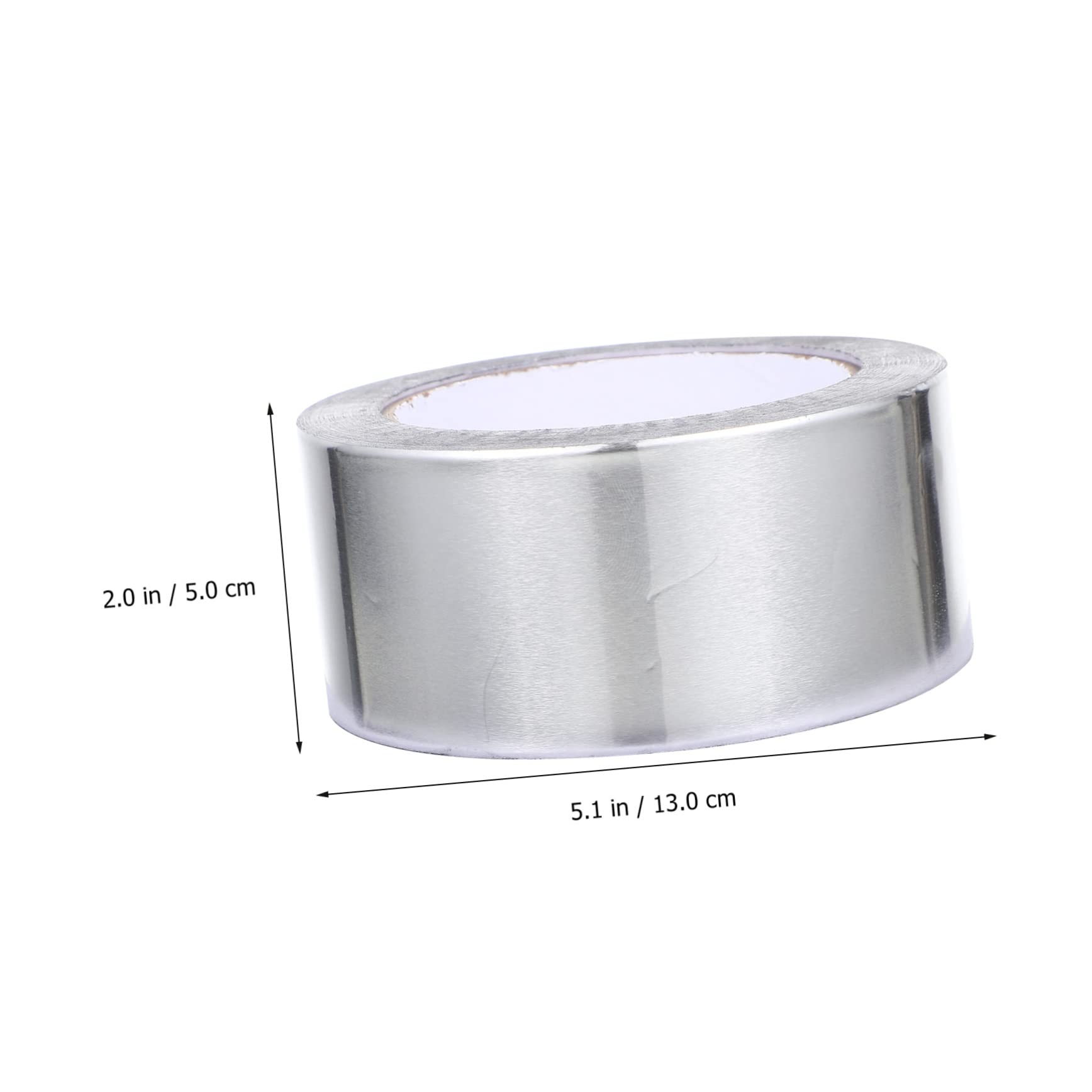 NUOBESTY 2 Rollen Aluminiumfolien Klebeband, Hitzebeständig, Silber