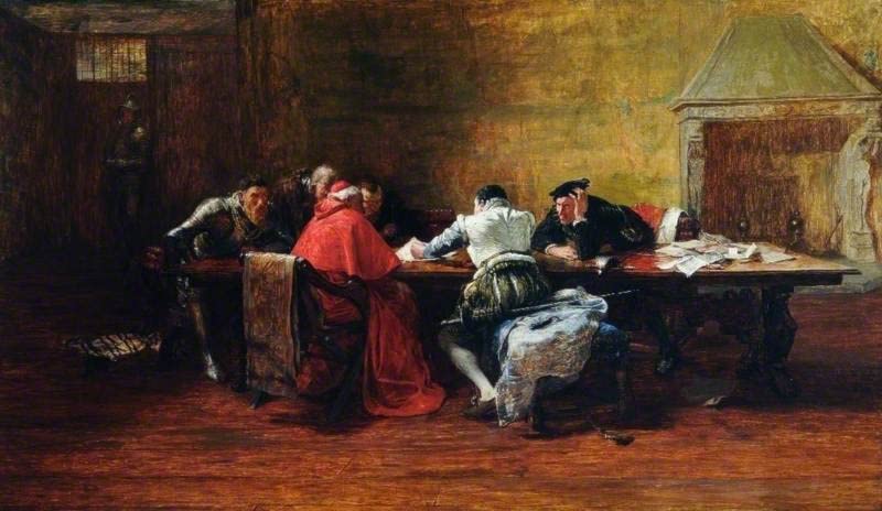 Tableau Trahison de John Pettie Toile Décoration Murale Salon 60x90