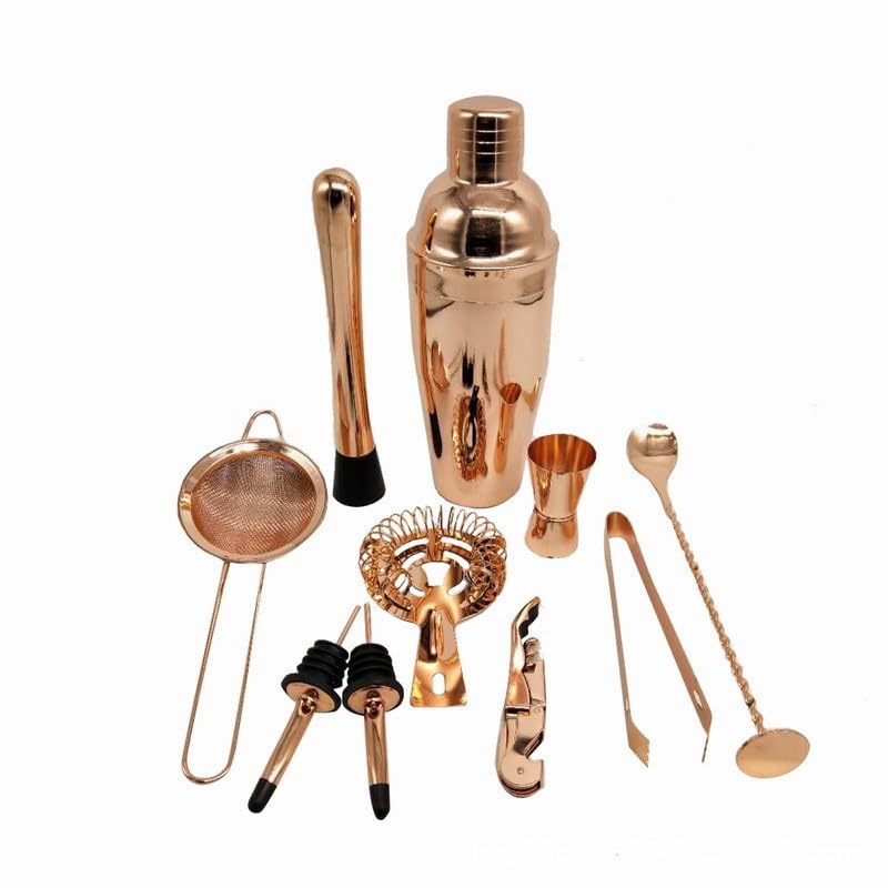 Kit Bartender 11 Piezas con Coctelera Rose Gold miniatura 7