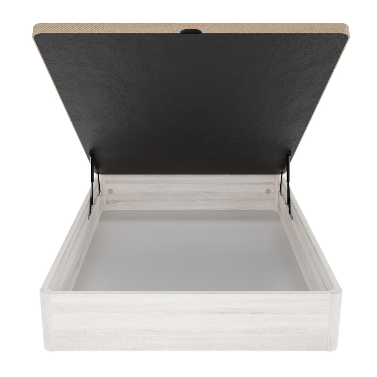 Duérmete Online - Canapé Abatible Súper Reforzado Gran Capacidad con Tapa Transpirable 135 x 190 | Práctico y Robusto | Color Gris Polar