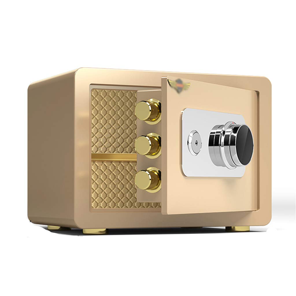 N / A Safe CabinetSafes Box, Mechanical Anti-theft Steel Safe Box, Used to Store Cash for Jewelry In The Home Office(Color:Golden)