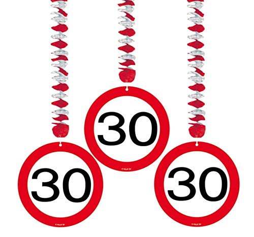 Folat 05129 - Rotorspirale - Verkehrszeichen - 3 STK. - Zahl: 30