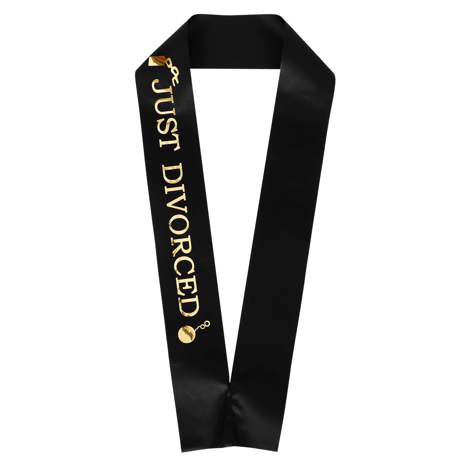 LOGOFUN 5pcs Divorce Party Sash Just Divorced Satin Sash with Gold Lettering for Women Men Happy Divorce Party Decorations