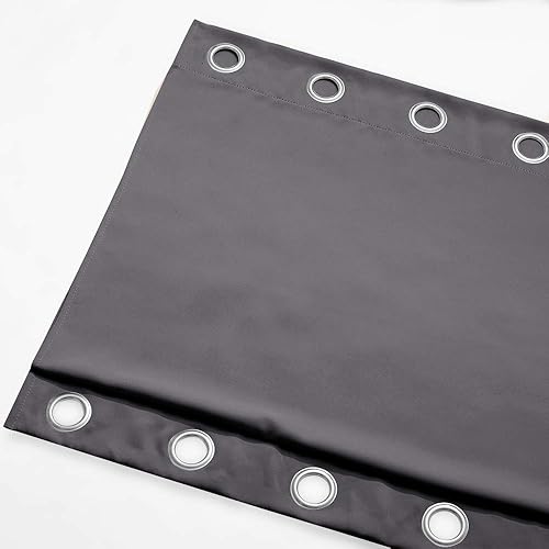 Miniatura 8 de NICETOWN 2 paneles de cortinas para exteriores con bloqueo solar pesado con ojales inoxidables en la parte superior e inferior, aislamiento térmico,