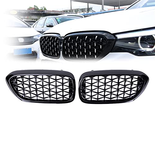 Calandres de course BMW Série 5 G30 G31 grilles diamant chrome météore pour pare-chocs