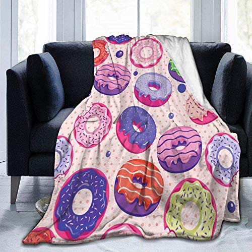 my cat Manta Donut Throw Blanket Manta de Terciopelo Ultra Suave Manta de Cama Ligera Edredón Manta de decoración del hogar Duradera Lujoso