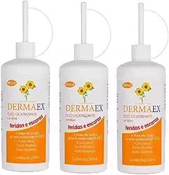 Kit C/3 Óleos De Girassol Cicatrizante Feridas E Escaras