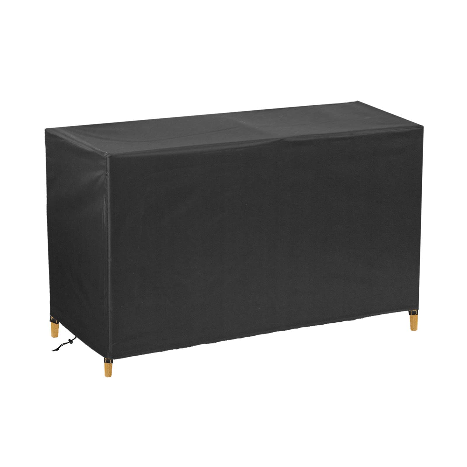 Fmjtxd Black Garden Furniture Covers,260X260x90cm Rattan Garden Table Covers,420D Oxford Waterproof Outdoor Table Cover,Rectangular/Square Patio Table Cover,Windproof,Anti-Uv