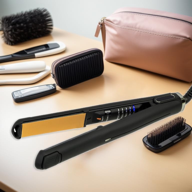 Plancha y Rizador de Cabello Profesional 2 en 1, Plancha de Titanio y Cerámica, con Placas Flotantes y Calentamiento Rápido miniatura 7