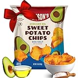 Jackson’s Sweet Potato Kettle Chips with Sea Salt made with Premium Avocado Oil (1.5 oz, Pack of 10) - Allergen-friendly, Gluten Free, Peanut Free, Vegan, Paleo Friendly - Shark Tank Product