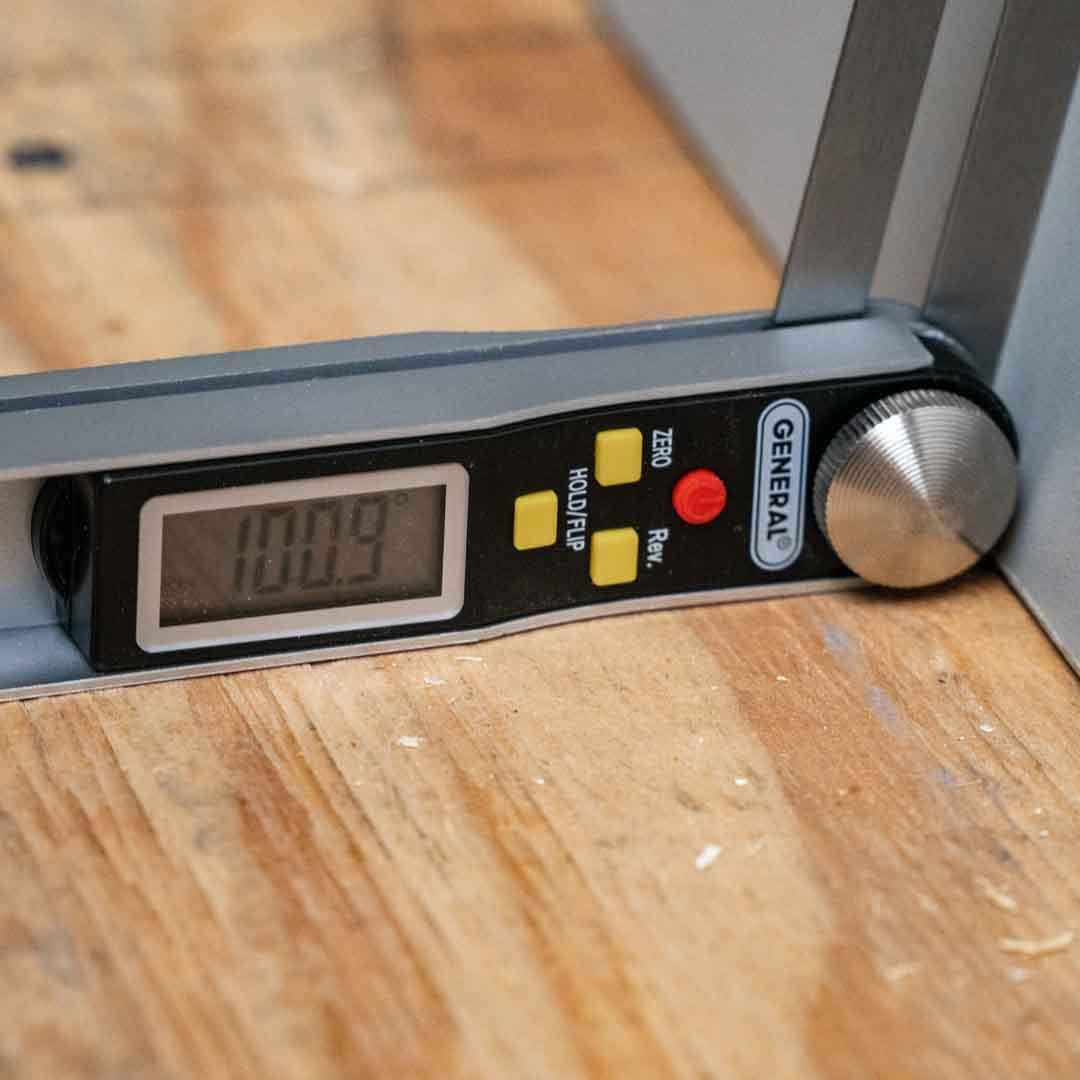 General Tools T-Bevel Gauge & Protractor #828 - Digital Angle Finder with Full LCD Display & 8" Stainless Steel Blade - Digital Protractor - 