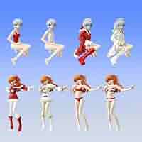 ガシャポン HGIF 新世紀エヴァンゲリオン～貞本義行コレクション3～ 全6種セット s000989_2.jpg