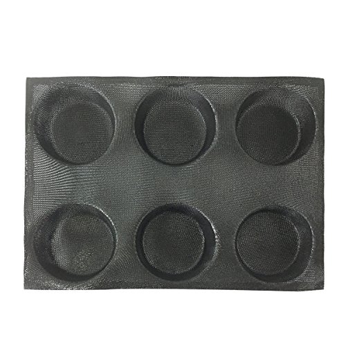 Bluedrop Silicone Bun Bread Form Round Shape Bread Tray Perforated Bakery Molds #TOP6