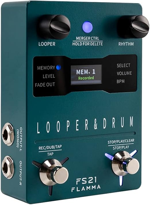 FLAMMA FS21 Drum Machine Looper Pedal Guitar Pedal with 160 Minutes