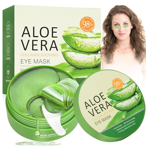 #VerdientProvisionen<br>60 PCS Collagen Augenpads Augenpads Gegen Augenringe Hyaluronsäure Augenmaske Falten Tränensäcke Puffiness Feuchtigkeit Spendende Augenmaske Augenringe Entfernen (Aloe Vera Collagen)