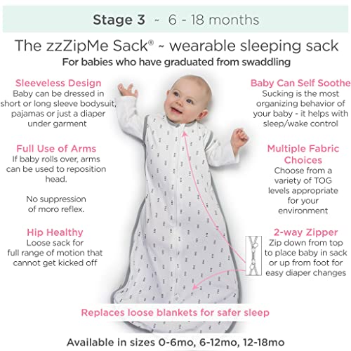 Image of SwaddleDesigns Muslin zzZipMe Sleeping Sack, for Baby Boy and Girl, Wearable Blanket with 2-Way Zipper