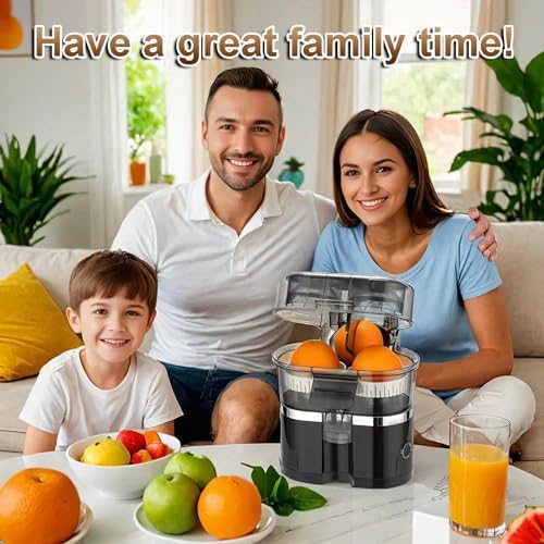 Citrus Juicer Machine, 100W Electric Juice Maker, 500ml Capacity, 18000 RPM, Easy to Clean, Dishwasher-Safe Parts for Fresh Juice at Home