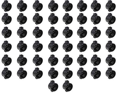 Meister Flush-mounted switch box, 40 mm deep, black, 50 pieces, 60 mm diameter, for installation of switches and sockets, flush-mounted box with tunnel socket, device box, junction box, 7460020