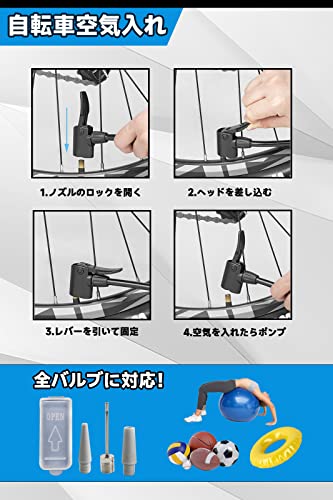 MOHEGIA自転車空気入れ/フロアポンプ/仏式 米式 英式バルブ