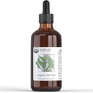 Sponsored Ad - HBNO Organic Tea Tree Oil 4 oz (120 ml) - 100% Pure Tea Tree Oil & USDA Certified - Bring Refreshing Aroma ...