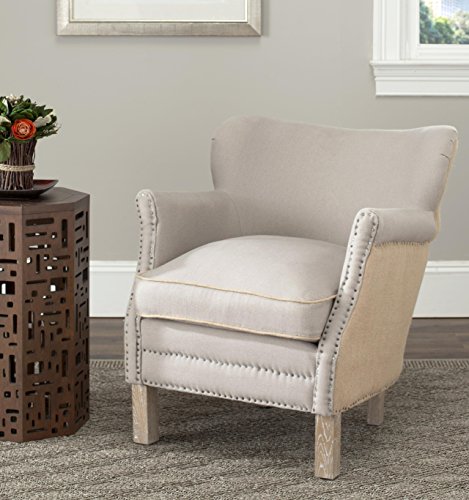 Sillón Beige Tela Lino Moderno miniatura 5