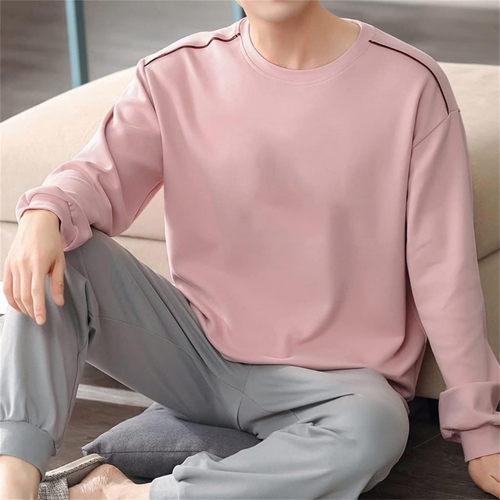 Pajamas men's spring and autumn cotton long-sleeved thin section plus size boys' and homewear suits