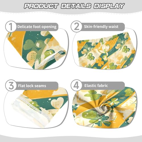 KLL Shamrock and Polka Dot Toddler Girls' Active Leggings Soft Full Length Sweatpants Exercise3