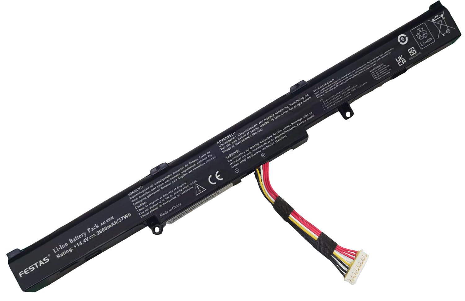 FESTAS A41X550E A41-X550E Batterie Compatible avec ASUS X550E F751L F751S | F751M F751MA R751J R751L R752L R751LN X750J X751L X750LN K751L X751M X512 Serie A4i-X550E Ordinateur PC Portable