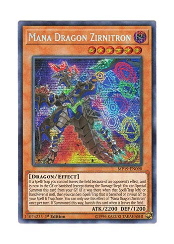 Amazon.co.jp: 遊戯王 英語版 MP19-EN090 Mana Dragon Zirnitron 魔晶 
