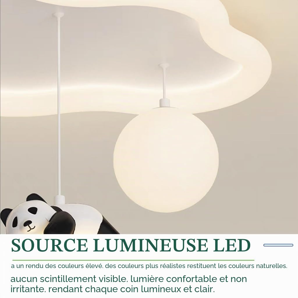Plafonnier LED Chambre Parent-Enfant Lampe de Plafond Acrylique Chaud dimmable Nuage Lustre décoratif avec télécommande Salle à Manger intérieure Cuisine Salon luminaire créatif(4 Style)