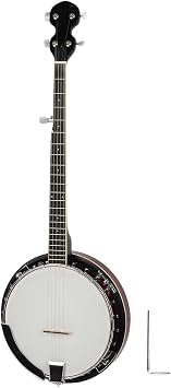 Professional 5 String Banjo Musical Instrument Wrenches and Maple Suppletek Wood Lightweight Durable for Adults