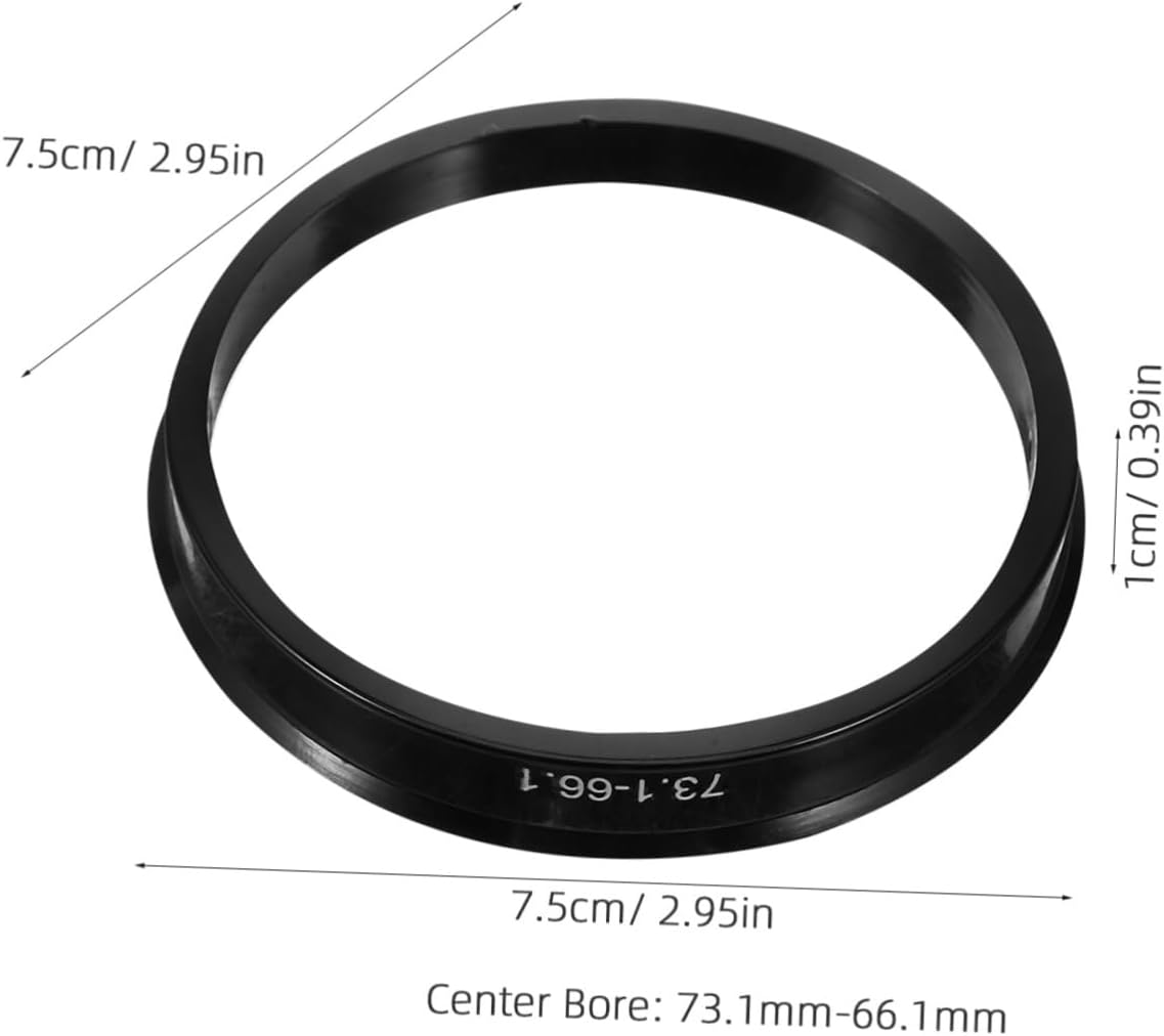 OUNONA 4pcs Hub Centric Rings for Cars Plastic Wheel Hub Adapters Reduce Vibration Easy to Install Lightweight Design for