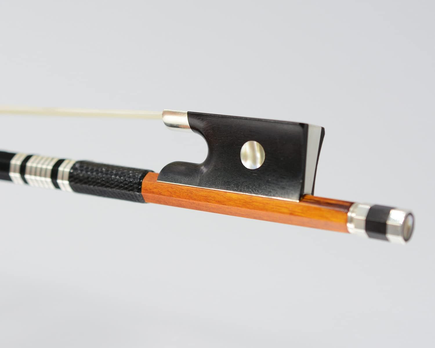 VINGOBOW Master Pernambuco Violin Bow 4/4 – Pure Silver Mounted, Ebony Frog, Premium Mongolian Horsehair, Handmade By Master Maker