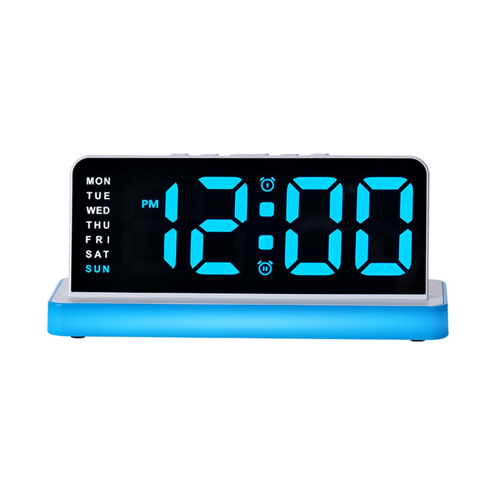 Bedroom Digital Alarm Clock, Large LED Weekday Display with Soft Night Light for Daily Habits and Bedtime Alarm Clock Bedside Led Night Light Weekday Display Large Number Bedroom Desk Sleep Routine Up