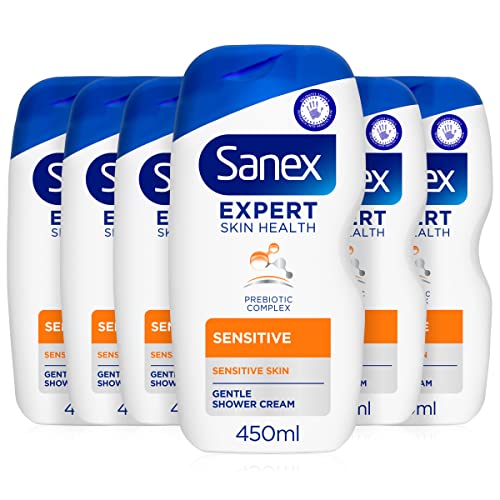 Gel douche Sanex peaux sensibles lot de 6 flacons pour hygiène quotidienne