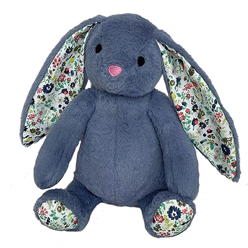 Pet Lou Dog Plush Toys,Crinkle Dog Toy, Interactive Stuffed Dog Squeaky Toys Chew Dog Toys for Medium Dog Small Large Dogs ,Cute Dog Toys (15 inch Promo Rabbit-Blue)