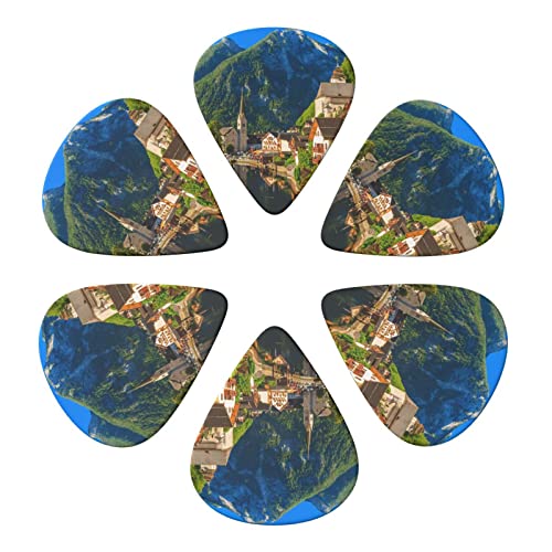 Lot de 6 médiators imprimés Village Scenic pour guitare acoustique et électrique avec boîte de rangement - Les Beatles, Paul McCartney, John Lennon, RIngo Starr, George Harrison Lot de 6 médiators imprimés Village Scenic pour guitare acoustique et électrique avec boîte de rangement – Image 5